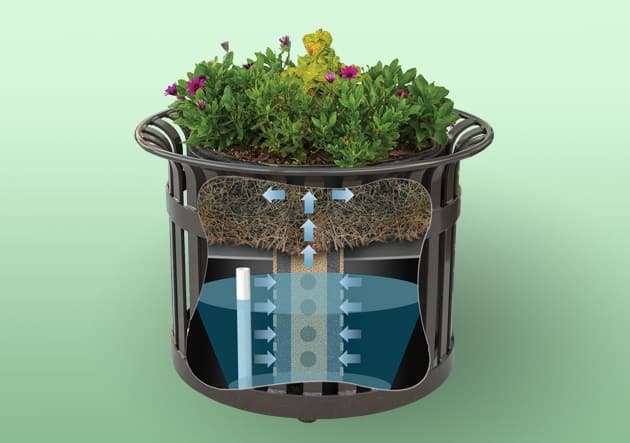 self watering flower pot